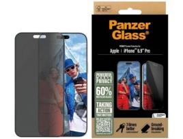 Película de Vidro para Ecrã Privacidade PANZERGLASS iPhone 16 Pro 2024 6.9'' - Ultra-Wide Fit