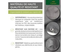 Capa Protetora para Mesa Redonda de Jardim Ø125X71Cm Poliéster Tecido Oxford 600D Cor: Cinza MEHR GARTEN