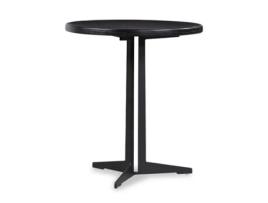 Mesa Auxiliar Redonda PÄRUMM Big Oslo 50X53 Cm de Madeira e Black Metal