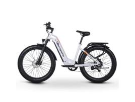 Bicicleta Elétrica SHENGMILO Mx06 Bafang1000W Motor de Pico 48V17.5Ah Bateria Samsung Branca