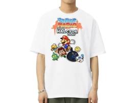 T-Shirt de Homem VREEL Super Mario Algodão Branco (XL)