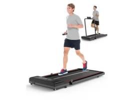 Passadeira Eléctrica 2 Em 1 Com Apoios Braços Rebatíveis Altifalante Bluetooth Controlo Remoto Velocidad Ajustable 1-10,Max 130Kg -Preto BIGZZIA