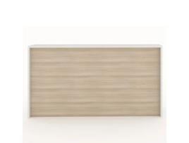 Balcão de Receção e Escritório. Fácil de Montar e Robusto. Laminado com Frente em Cor de Faia. Fabricado em Espanha 200X105X50 Cm. OFICIT