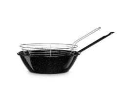 Frigideira Fritadeira com Cestilho Indução 28 Cm Aço Esmaltado 4 3 L BRIEBE Levante