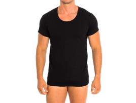 T-Shirt de Homem Q-EN Algodão Preto (XL)