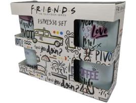 Conjunto de 4 Canecas de Cerâmica GB EYE Espresso Friends 150 Ml