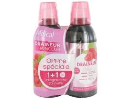Drenante Ultra Emagrecedor Lote de 2 X 500 Ml Sabor: Framboesa MILICAL