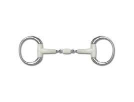 Snaffle Duplo Contour Eggbutt 1.6 Cm Prateado 14.5 Cmhappy Mouth