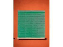 Cortina de madeira Alicantina com roldana metálica - Cortina de enrolar para janelas, portas, sala branca (pintada) 120 x 160 cm