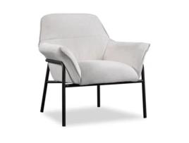 Poltrona Estofada Bege Udine PÄRUMM 80X84X90 5 Cm Com Pés de Metal