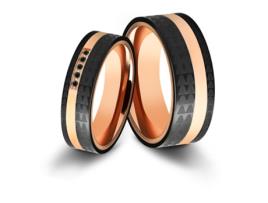 AKZENT Anel Masculino Namorados ou Noivado ou Amizade em Aço Inoxidável  Tam.72  0197