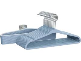 Cabide de Resina Infantil Cabide de Cadete Cor Azul Cabide de Resina Resistente com Entalhes Antiderrapantes 28Cm COM-FORT HOUSE