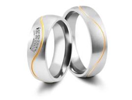 AKZENT Anel Feminino Namorados ou Noivado ou Amizade em Aço Inoxidável  Tam.52  0107