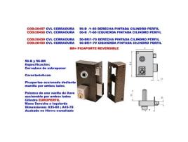 Cvl cerradura     56-b  -1-60 izquierda pintada cilindro perfil
