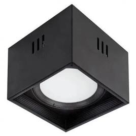 Luz de Teto Led Quadrado 10W 700Lm 4200K Preto HOROZ