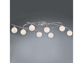 Luminária de Teto 8 Luzes Lotto Satin Nickel CRISTALRECORD 001-2195-8-053