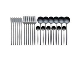 Kit de Talheres VENIYSMLIS Preto 24 Peças