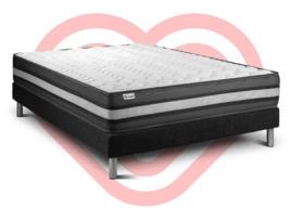Conjunto Vital Power Zen 180 X 220 Cm Somier Kit Preto