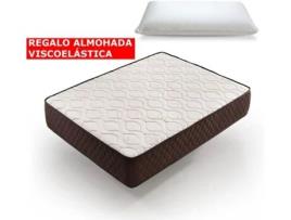 Pack Colchão e Almofada Viscoelástica DESCANSIN Alta Firmeza e Efeito Nuvem (105 x 190 cm)