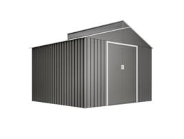 Abrigo de Metal WASABI Metálico 7,25m² 282x257x222 cm Acabamento Metálico de Alta Qualidade Claraboia Em Policarbonato