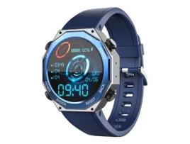 Smartwatch ROGBID Tank M1 Mostrador Azul 36.83Mm Pulseira de Borracha Smartwatch