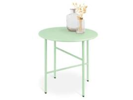 Mesa Lateral Finn Ø 53X36Cm Metal Menta BOMOE