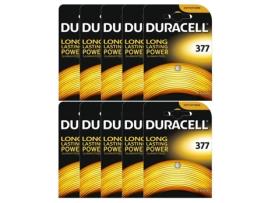 Pacote com 10 Baterias Duracell 376-377 ALPEXE