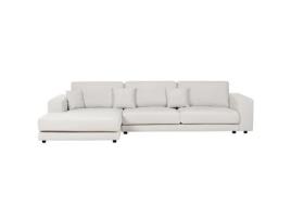 Sofá de esquina BELIANI Lofoten de Poliéster Branco 350x187x86