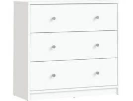 Cómoda Aveiro TVILUM 3 Gavetas (Branco - 72.4 x 30.1 cm)