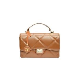 Mala de Mulher CARLA FERRERI Crossbody Cf Cognac Pele Castanho