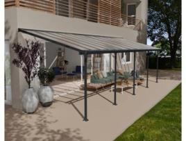 Feria Pérgola Cobertura para Terraço de Aluminio 3X9.15 M Cinza CANOPIA