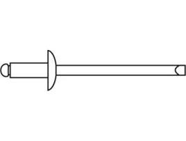 Rebite Cego CHEMITOOL Din 7337A 5X20 A2 Inox Passivado