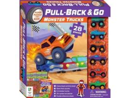 Livro Pullbackandgo Kit Monster Trucks de Hinkler Pty Ltd (Inglês)