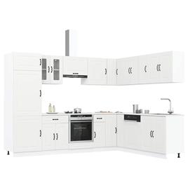 vidaXL 14 peças armário de cozinha conjunto Kalmar branca