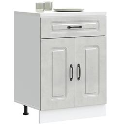 vidaXL Armário baixo de cozinha Kalmar betão madeira projetada cinza