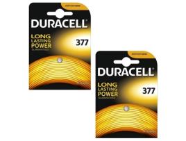 Conjunto de 2 Baterias de Óxido de Prata Duracell 377 1 5V ALPEXE