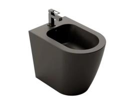 01254 Nápoles Bidé de Chão Altura Confort Preto Mate FOSSIL NATURA