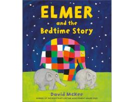 Livro Elmer and the Bedtime Story de David Mckee (Inglês)