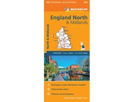 Livro Michelin Map Great Britain England North The Midlands 502 MapsRegional Michelin de Michelin (Inglês)