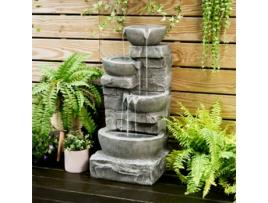 Fonte de Jardim de Pedra TEAMSON HOME Cinzento 84.5Cm
