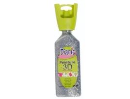 Pintura 3D Multisuperficie de 74 Ml Plateado Con Brillo DIAM'S