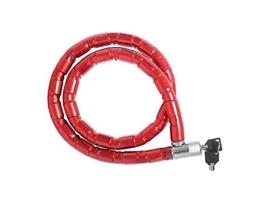 Corrente De Cadeado Piton Vermelho Para Motocicletas Bicicletas 1 Metro Blindado Anti-Roubo SJC
