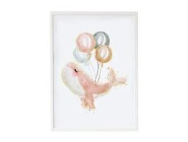 Pintura CROCHETTS Multicolor 33 X 43 X 2 Cm Baleia