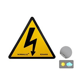 Conjunto de sinalização-rd64000-adesivo vinil triângulo com raio 105 mm de lado (caixa 10) ATM-SINALIZAÇÃO