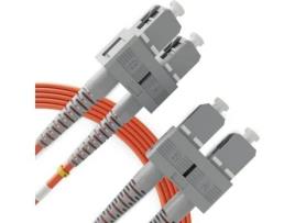 Cabo de Fibra Ótica BEYONDTECH Sc a Sc Om2 Multimodo Duplex 80 Metros 1 Unidade Cordão Duplo Fibra Óptica Upc/Upc 50/125 Lszh