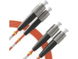 Cabo de Fibra Ótica BEYONDTECH Fc a Fc Om2 Multimodo Duplex 15 Metros 1 Unidade Cordão Duplo Fibra Óptica Upc/Upc 50/125 Lszh