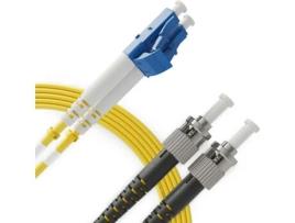 Cabo de fibra óptica duplex monomodo LC para ST OS1 (20 metros - 1 unidade) - Patch Cord de fibra óptica dupla UPC/UPC - 9/125 (LSZH) BEYONDTECH
