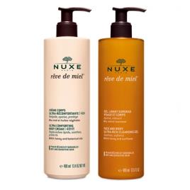 Rêve de Miel Gel de Limpeza Dermatológico 400 ml + Creme Corporal 400 ml
