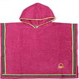 Poncho Benetton Kids Cor de Rosa
