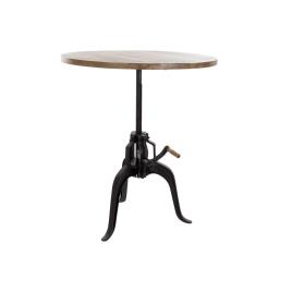 Mesa de apoio  Castanho Preto Madeira Metal (90 x 90 x 106 cm)